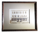 Antique 3 Story Duplex Home Photograph Fine Frame City Still Life — front view