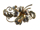 Vintage Carl Art Flower Brooch Large Sterling Silver Gold Vermeil Floral Brooch — Jewelry & Watches:Fine Jewelry:Fine Pins &