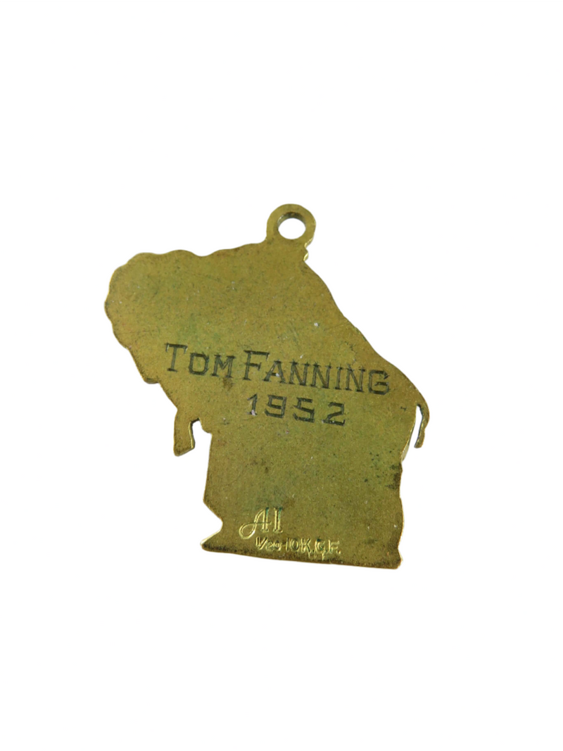 1952 Basketball Medal Gold Filled Buffalo Form Tom Fanning Back View