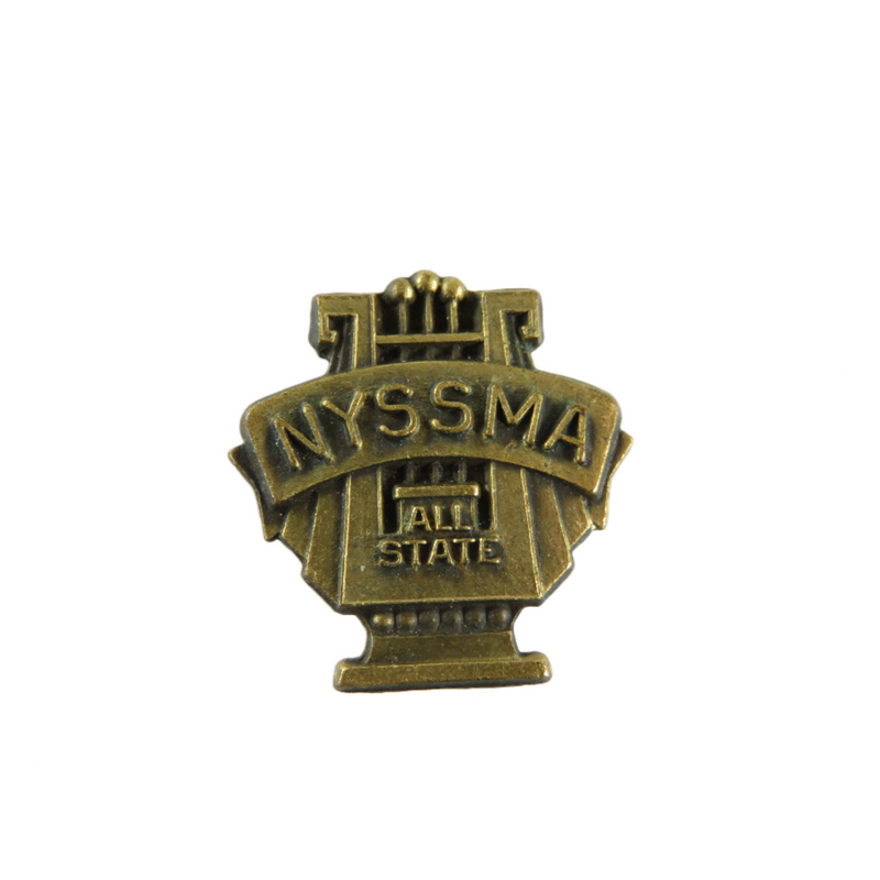 NYSSMA New York State School Music Association All State Pinback Dieges & Clust — front view