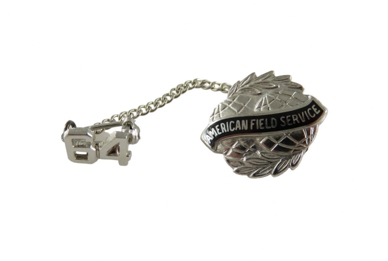 1964 American Field Service Sterling Silver Student Participant Medal — Sterling Silver, Silver — front view