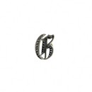 Letter G Ring Insert for Signet Monogram Rings Hardstone Ring Letter G 8.12mm — Silver — front view