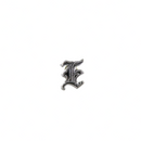 Letter E Ring Insert for Signet Monogram Rings Hardstone Ring Letter E 6.65mm — Silver — front view