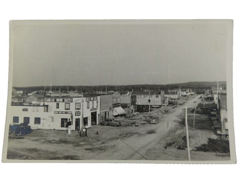 Main Street View Cadillac Quebec Major Salmon Studio Photo Postcard Circa 1939