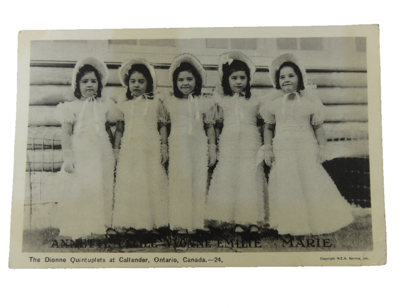 The Dionne Quintuplets at Callander Ontario Canada Photogelatine Circa 1938 Unus