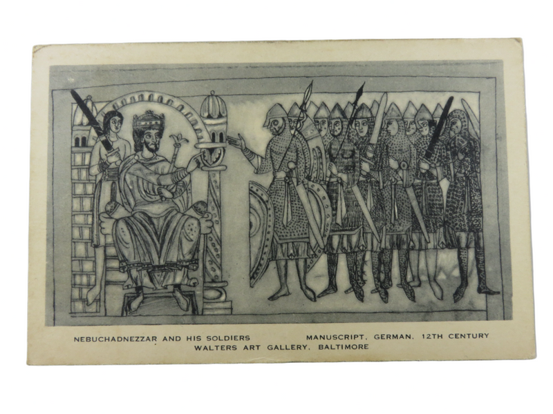 Nebuchadnezzar and his Soldiers Walters Art Gallery Baltimore Artvue Post Card