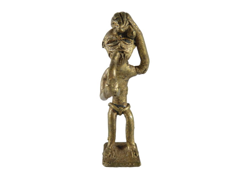 Art Deco Ashante Ghana Africa Brass Art Figure Fertility Figure