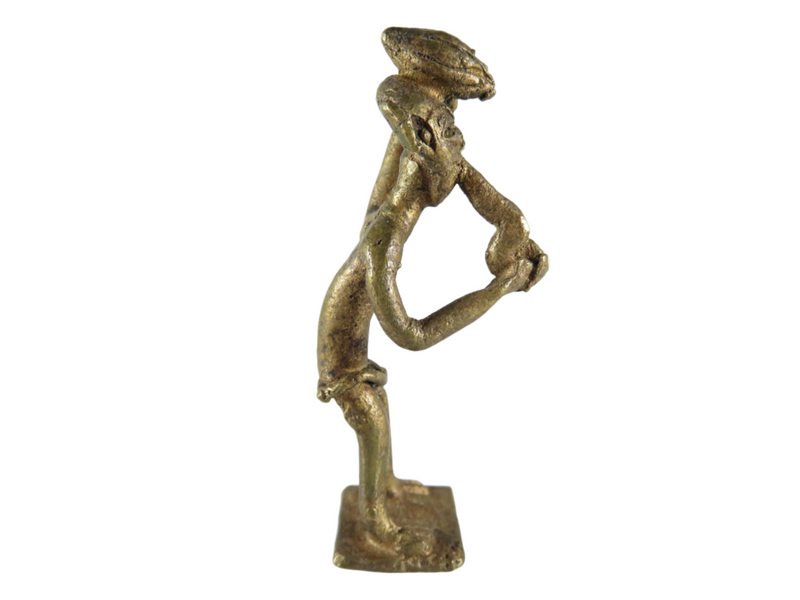 Art Deco Ashante Ghana Africa Brass Art Figure Fertility Figure