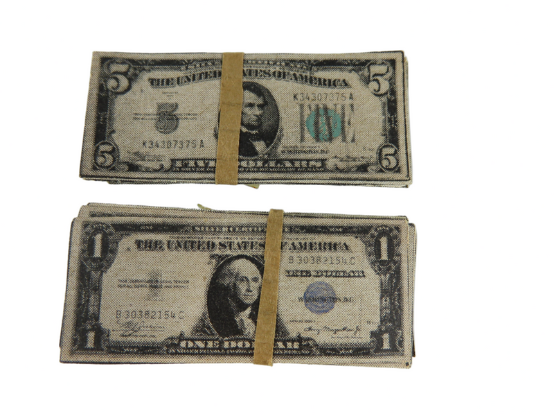Miniature Reproduction 1.00 & 5.00, Japanese Peso and Italian Lire Paper Currency — front view
