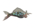 Vintage Sword Fish Pin Sterling Silver Taxco PC Blue Abalone Inlay — Sterling Silver, Silver — front view