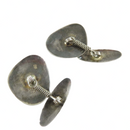 Antique Filigree & Ball Decorated Sterling Silver Cufflink with Bridge Pin Connection product image for Just Stuff I Sell, clear front view, neutral background, original listing photo, optimized descriptive alt text, centered composition variant 2