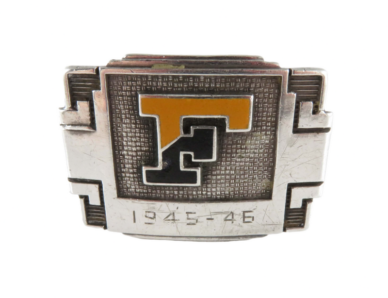 1945-46 University of Florida C.F.L. Florida Sterling & Brass Belt Buckle 