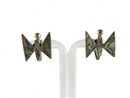 Butterfly Form Abalone & Sterling JHE Taxco Mexico Screw Back Earring Set — Jewelry & Watches:Vintage & Antique Jewelry:Fine: