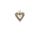 Sterling CI 925 Silver Cubic Zirconia Encrusted Heart Pendant Caspian International — Jewelry & Watches:Fine Jewelry:Fine Nec