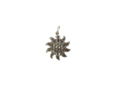 Petite Vintage Sterling Marcasite Flower or Sunburst Pendant Charm 20.43mm — Jewelry & Watches:Fine Jewelry:Fine Pins & Brooc
