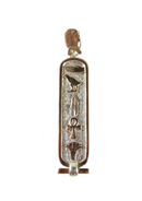 Egyptian Revival Sterling & Rose Gold Egyptian Goddess Neith Cartouche Pendant product image for Just Stuff I Sell, clear front view, neutral background, original listing photo, optimized descriptive alt text, centered composition