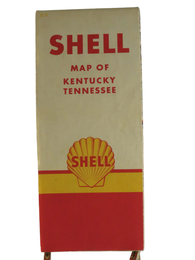 1960 Shell Map of Kentucky Tennessee The HM Gousha Company Map Art