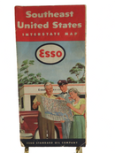 1953 Esso Southeast United States Interstate Maps Humble Oil & Refining Map Art product image for Just Stuff I Sell, clear front view, neutral background, original listing photo, optimized descriptive alt text, centered composition