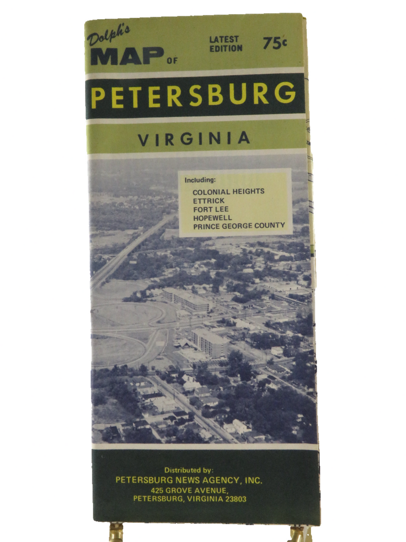 Petersburg Virginia Dolph's Road Map Petersburg News Agency Original Map Art