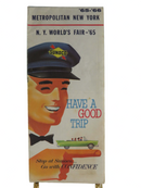 1965-66 Sunoco N.Y. Worlds Fair Metro New York State Original Map Art — front view