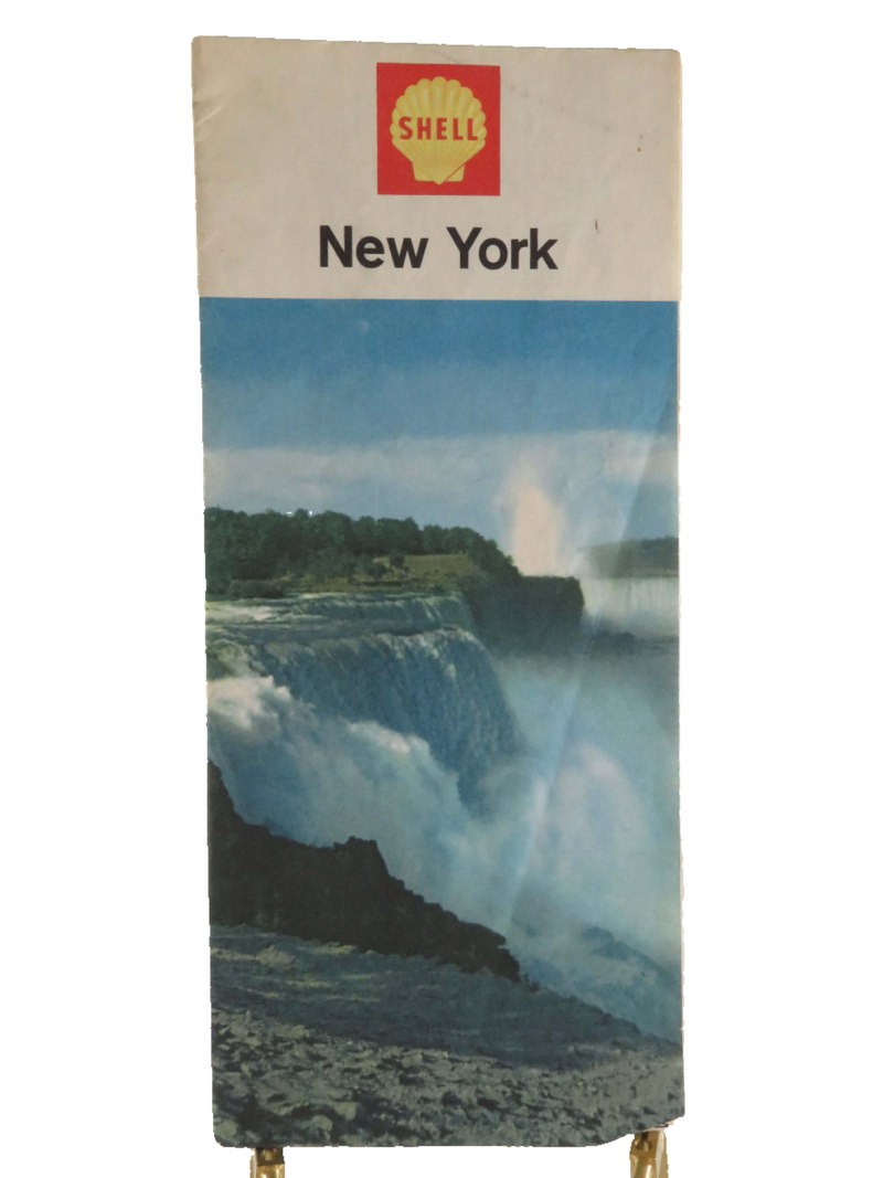 1966 Shell NY State New York Metro Road Map R.R. Donnelley & Sons Co Map Art — front view