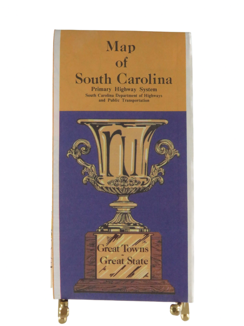 1983 Map of South Carolina Primary Highway System Great Towns Great State Map Art