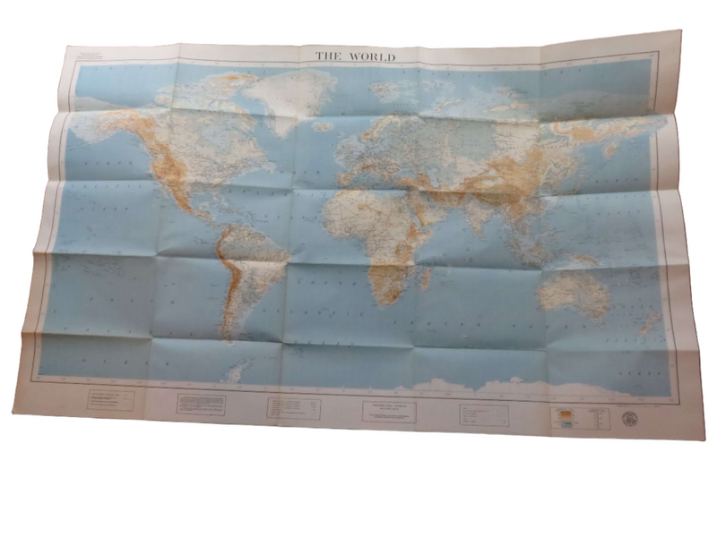 1937 Around The World Program Map American Geographical Society