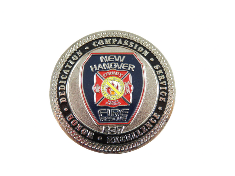 2017 New Hanover County Fire Rescue 20 Year Challenge Coin Fire Department 1997-2017