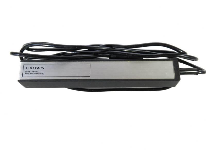 Vintage Crown Dynamic Microphone Handheld with Pocket Clip — front view