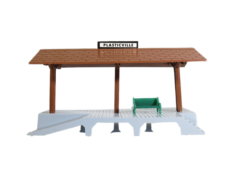 1950's Plasticville USA No 1200 Train Station Platform Brown Gray