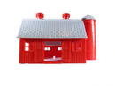 1950's Plasticville USA No 1622 Barn Red Building Gray Roof Fine Condition — front view