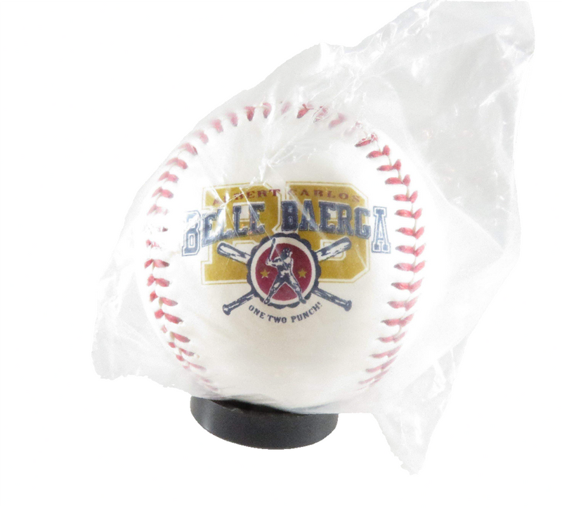 Albert Belle Carlos Baerga One Two Punch 1995 Cleveland Indians BP Baseball — Gold — front view