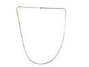 c1950 18" Cian Sterling Silver Serpentine Link Necklace 18"L x 2mm W x .83mm Thick — Sterling Silver, Silver — front view