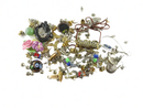 Mixed Grouping of Costume Jewelry Findings for Crafting and Repurpose — front view