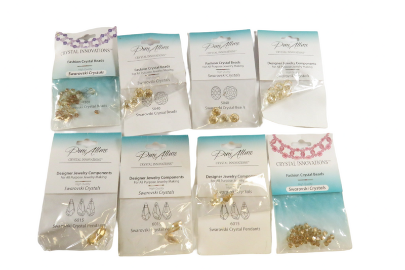 Grouping of Golden Crystal Innovations Swarovski Crystals Fashion Beads New Old Stock