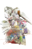 Box Lot of New & Used Thread Cross Stitch & Needlepoint RG, DMC, Caron, More — front view