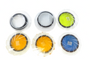Grouping of 52mm Filters Hoya Nikon Yellow Orange Blue Clear — front view