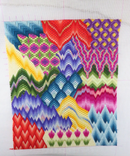 Medium Completed At Willow Tree Pond Themed Needlepoint Bargello 17 3/4" x 13 1/ product image for Just Stuff I Sell, clear front view, neutral background, original listing photo, optimized descriptive alt text, centered composition