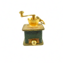 Vintage c1950's Coffee Grinder Keychain Fob No Keychain — Gold — front view