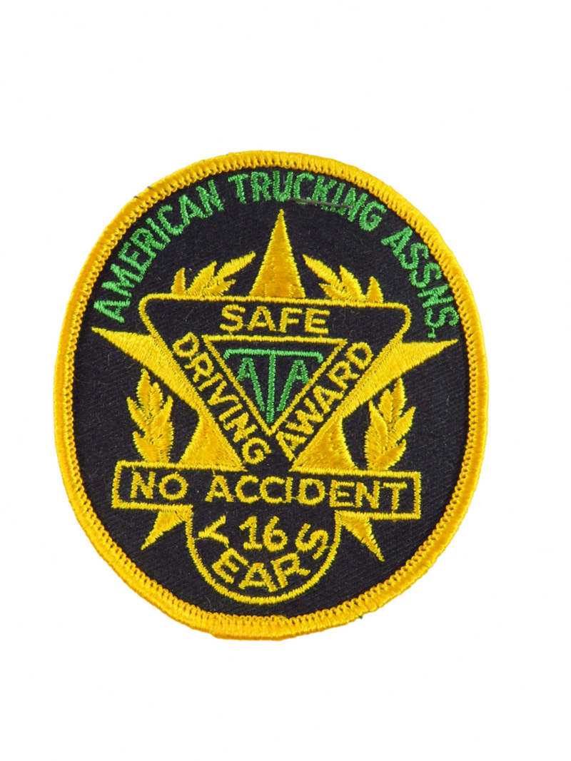 Vintage American Trucking Assoc 16 Years No Accident Safe Driving Patch