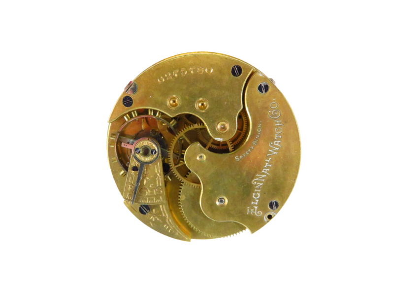 c1896 Elgin Pocket Watch Movement 16s 7J Grade 114 Model 3