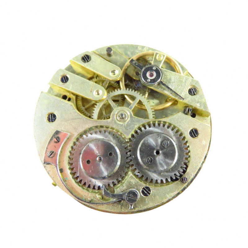 c1880's Swiss Style Pocket Watch Movement 40.98mm For Parts or Repurpose