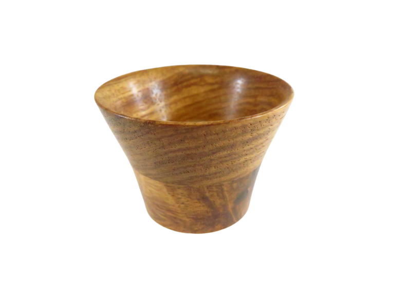 Handmade Turned Wood Small Shot Glass Signed Henry 108 — Collectibles:Decorative Collectibles:Trinket Boxes — front view