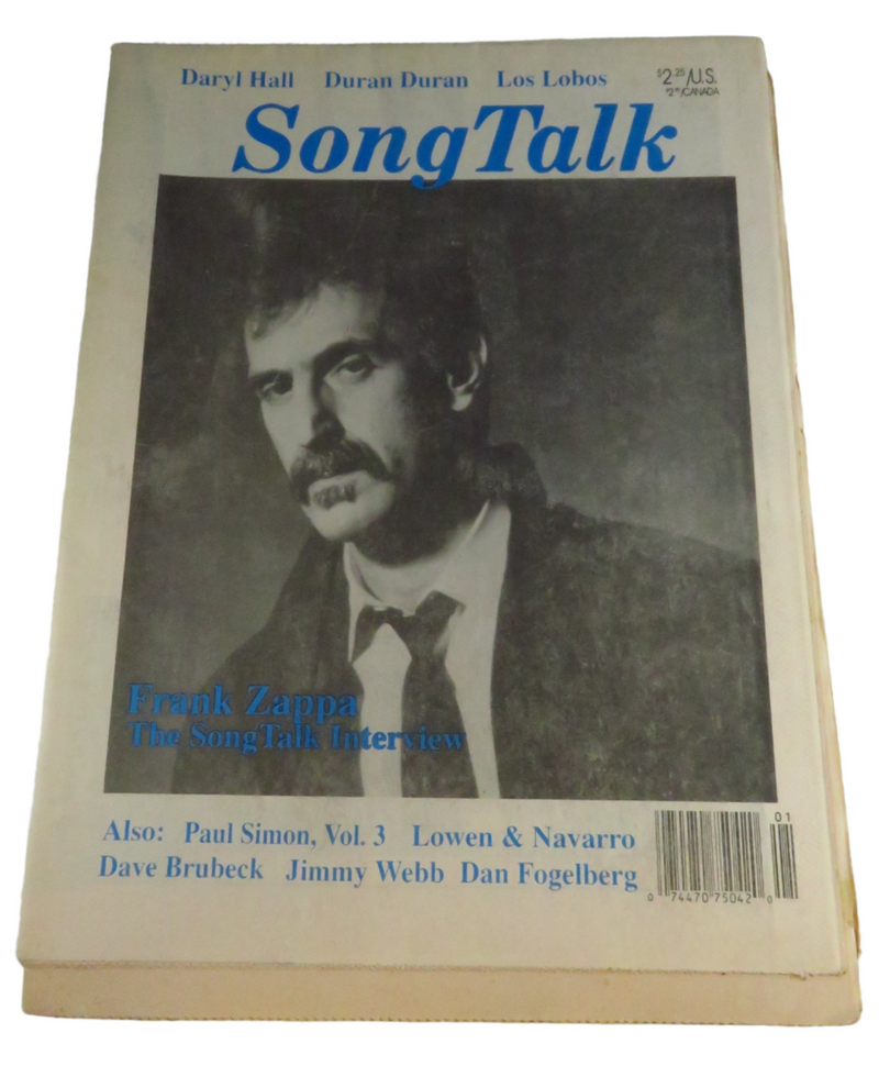 Song Talk Magazine 1994 Vol 4 Issue 1 Frank Zappa Daryl Hall Duran Duran Los Lobos