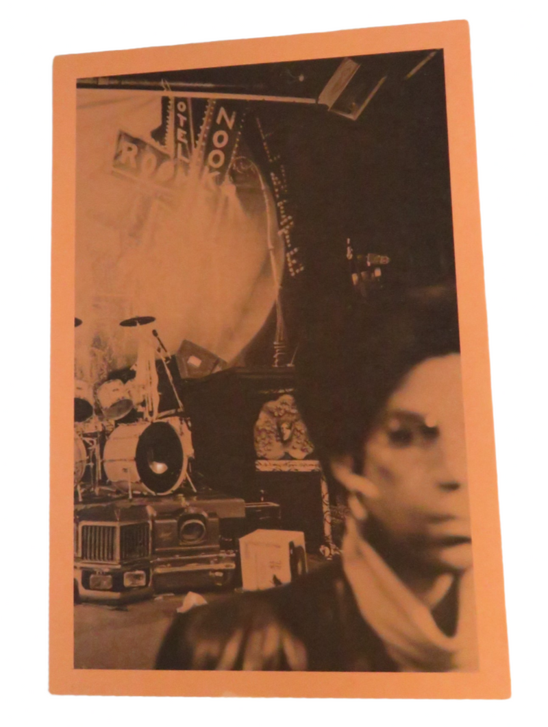 Prince Sign O TIme Original USA Orange Fan Club Postcard Unused