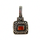 Vintage 925 Mexico Orange Cabochon Omega Sterling Slide Pendant — Jewelry & Watches:Fine Jewelry:Fine Necklaces & Pendants:Di