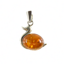 Vintage Duck Pendant Baltic Amber Sterling Silver 1" Drop — Jewelry & Watches:Fine Jewelry:Fine Necklaces & Pendants:Diamond