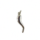 Pre-owned Sterling Silver Italian Horn Pendant or Charm 21mm High product image for Just Stuff I Sell, clear front view, neutral background, original listing photo, optimized descriptive alt text, centered composition