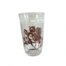 Swanky Swig Juice Glass Deer & Squirrel Themed Vintage Kids Drinking Glass — front view