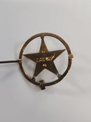 Order of the Eastern Star Brooch 14K Gold Riker Brothers Antique Diamond Enamel Masonic Pin Chapter 112 1922